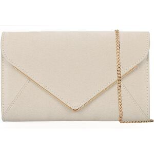 8859 Faux Suede Evening Bag Foldover Clutch Purse Cocktail Prom Party